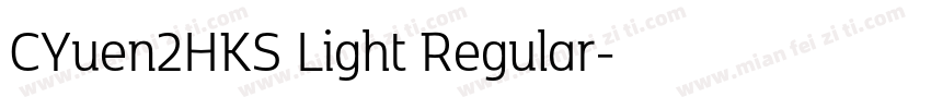 CYuen2HKS Light Regular字体转换